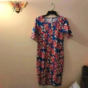 LuLaRoe, small dress, red, white and blue